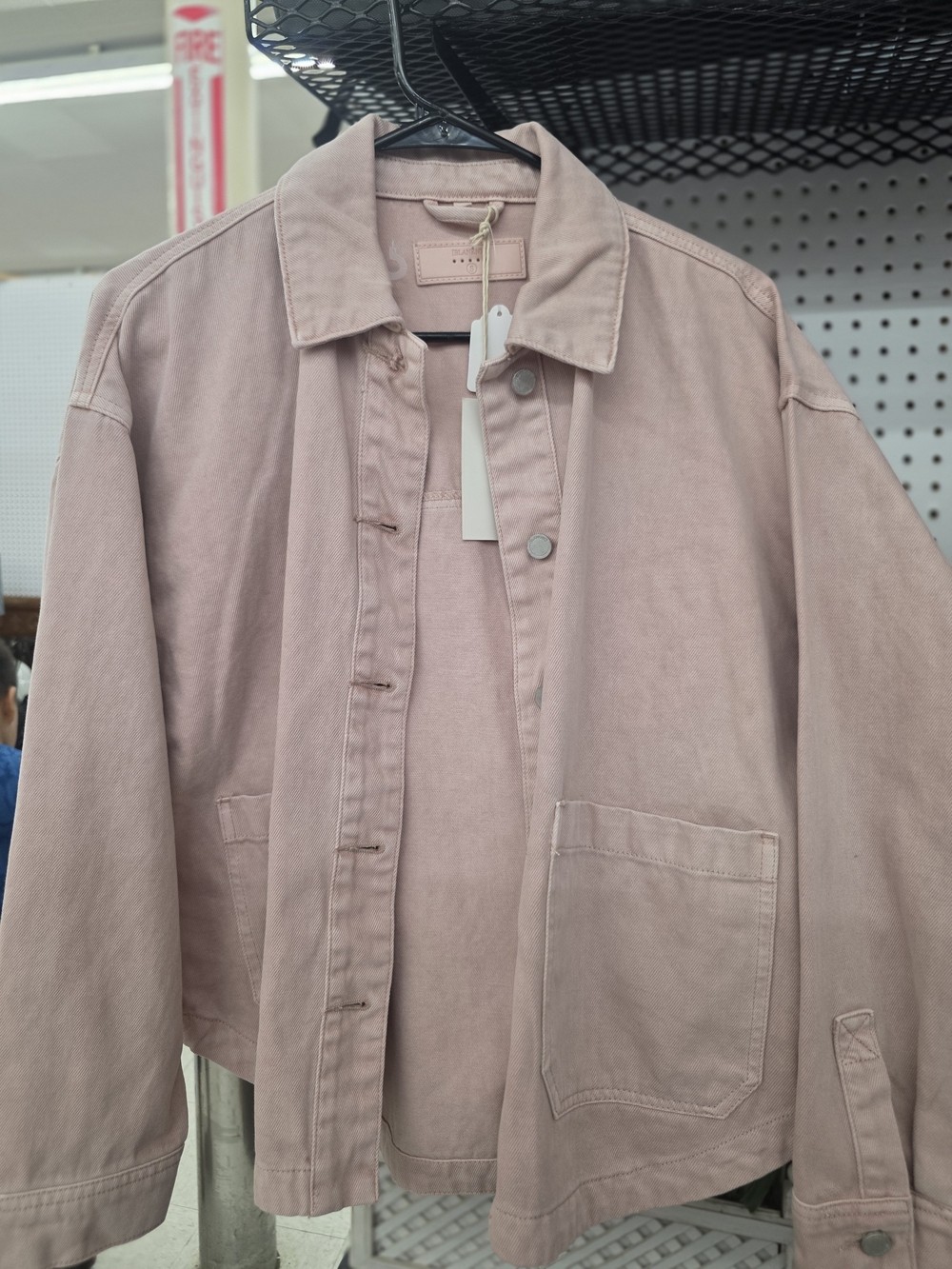 Blank NYC Dusty Pink Oversized Cotton Jacket